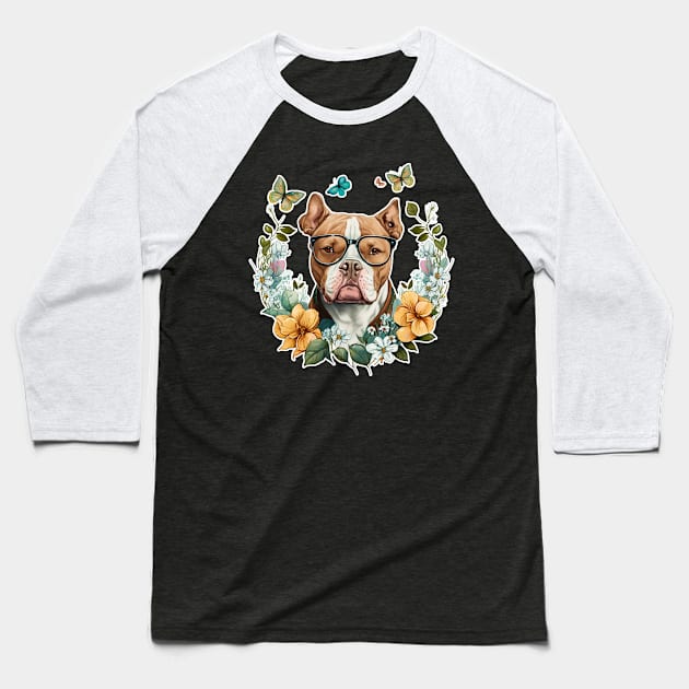 Pitbull Baseball T-Shirt by Zoo state of mind